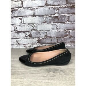 Boss Hugo Boss Black Suede Leather Ballerina Flats Shoes Women’s Sz 39EU/8.5M US